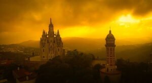 sunset at tibidabo